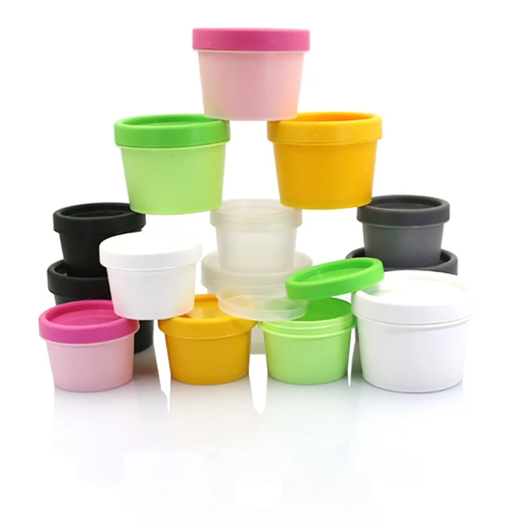 

2 PCS/Lot High Quality PP Plastic Bottle Cosmetic 200g Face Cream Jars Refillable Bottle Cosmetic Containers With Protect Lid