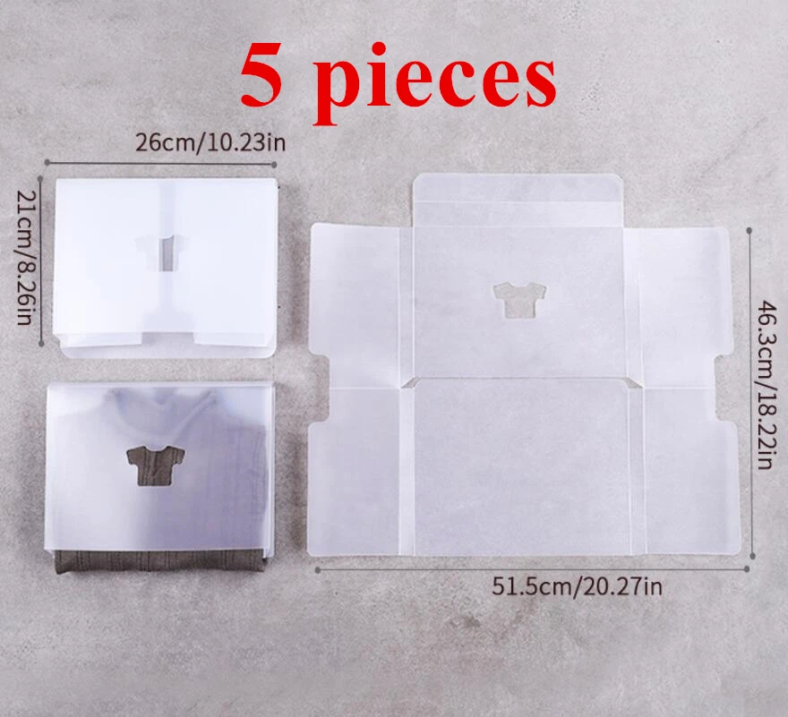 5pcs Складная доска для хранения одежды от морщин, вешалка для шкафа, органайзер для одежды, система хранения футболок - Цвет: 5pcs