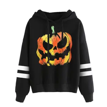 

Nice Vogue Newest Vogues Halloween Pop Women Pumpkin Hoodies Shirt Casual Female Lady Stylish Tops Girls Female Clothes