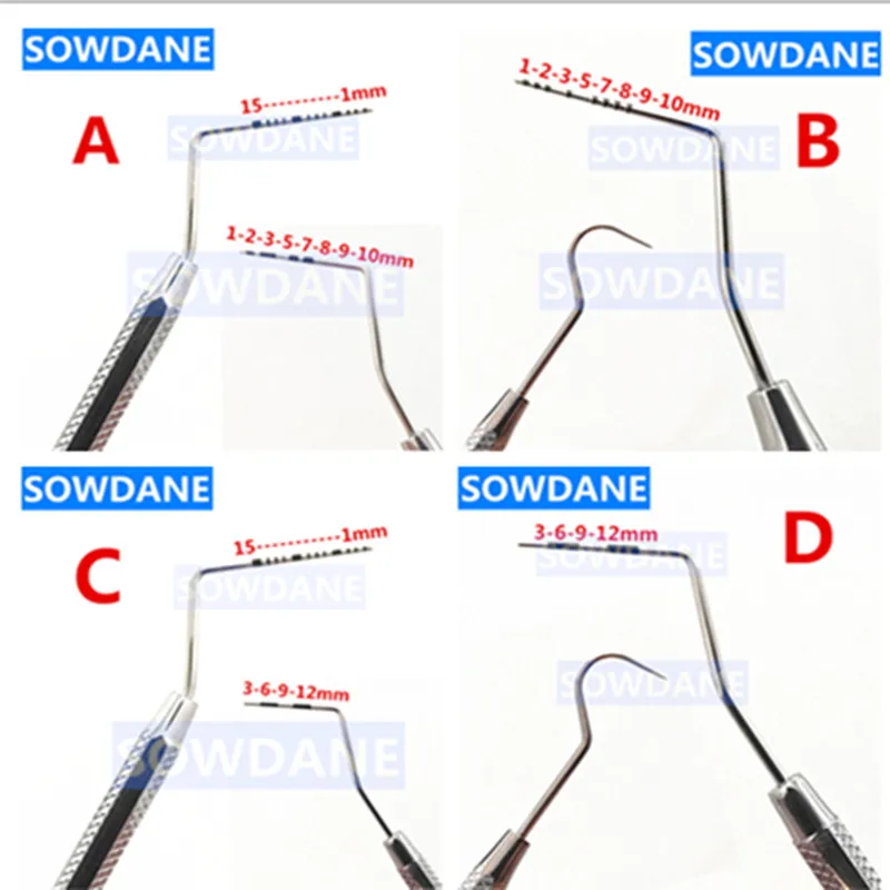 3 шт./набор стоматологический Зонд из нержавеющей стали|Базовый инструмент| |