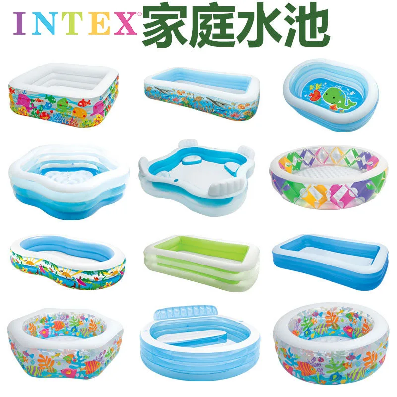 

INTEX Inflatable Swimming Pool Children Household Baby Water Park Adult Inflatable Pool Oversized Thick