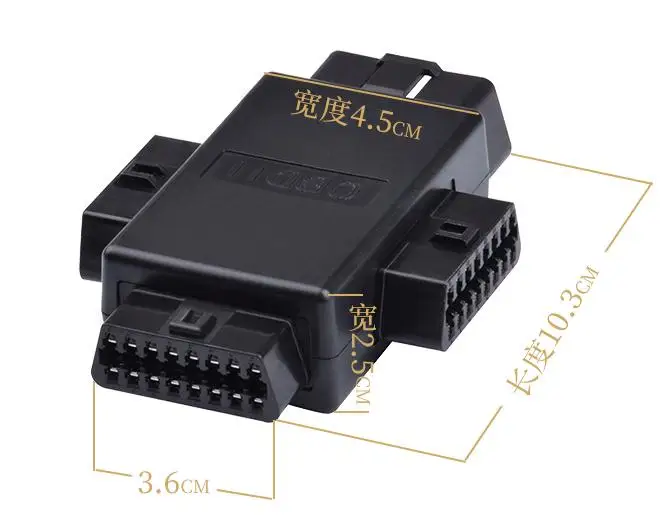 FINETRIP 16Pin OBD2 автомобильный разъем штекер для 3 женщин ELM327 многофункциональный разъем диагностические кабели инструмент автомобильный разъем адаптер