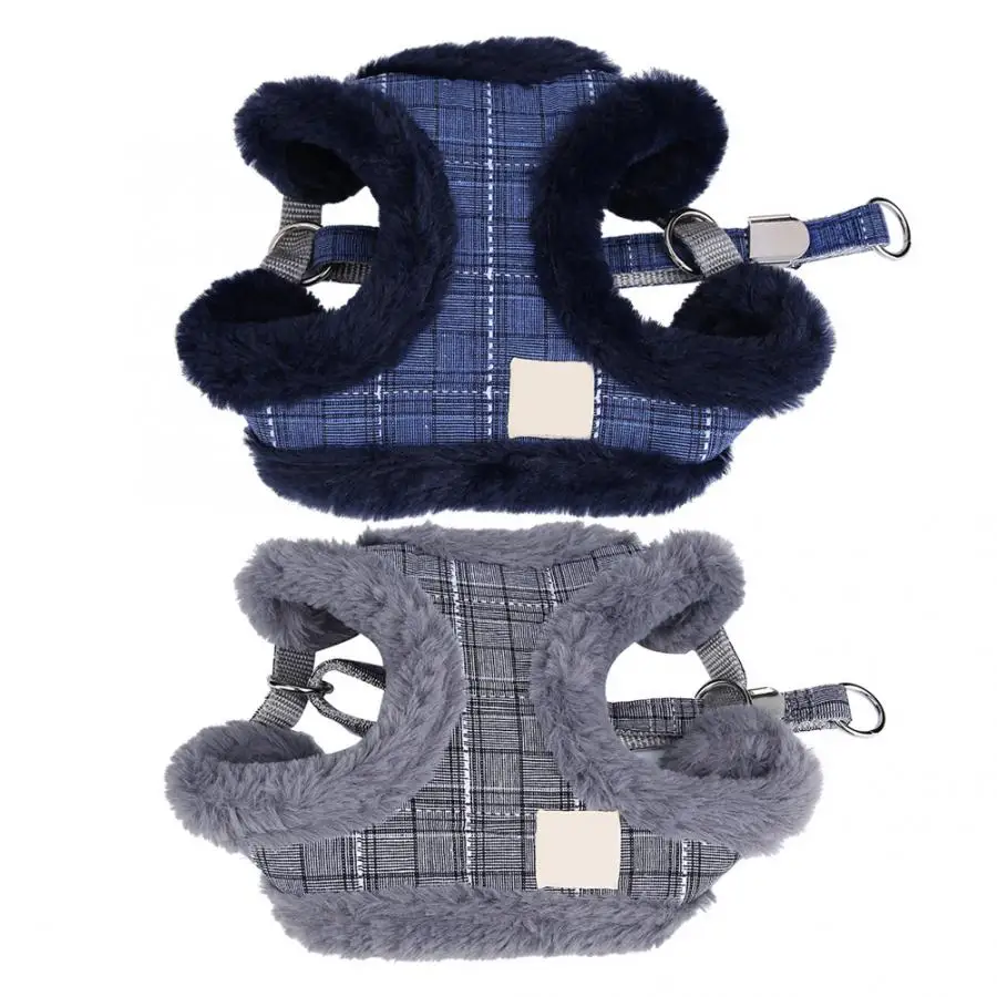 

Pet Dog Collar Dog Winter Harness Warm Soft Vest Chest Staps with Leash for Small Medium Dog