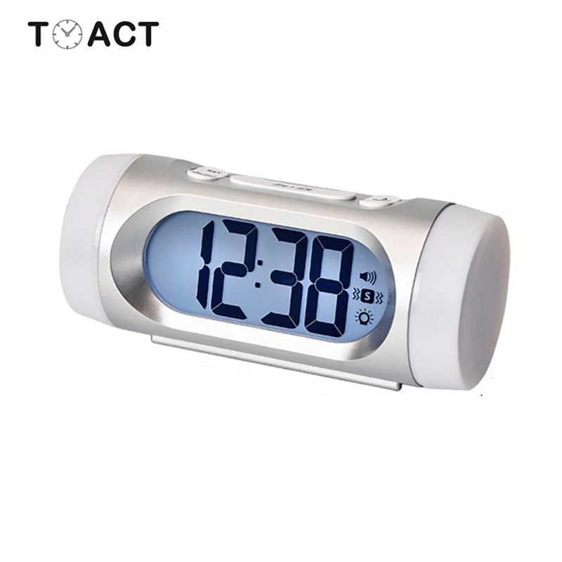  LCD Electronic Clock Vibration Alarm Sound Adjustable Strobe Light Prompt Alarm Clocks Digital Watc