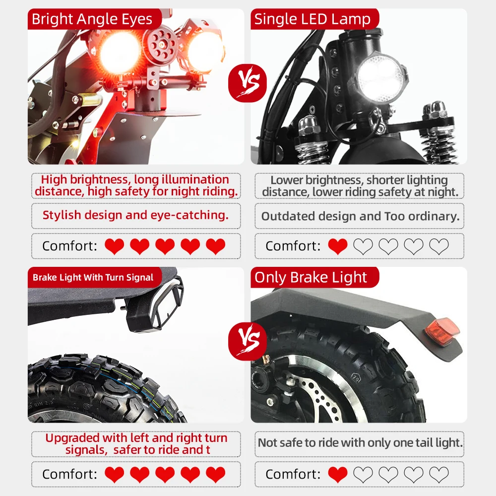 Halo Knight Powerful 60V 5600W Electric Scooter With Seat 11inch Off Road Dual Motor EScooter Folda