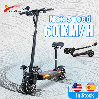 

JS Electric Scooter 2000W Dual Motor Kick Scooter 11inch Off-Road Wheel 100KM 60V26A Battery Scooter Eléctrico for Adults