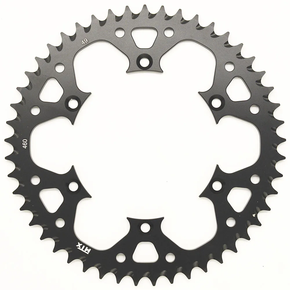 49T BLACK MTX Звездочка 11A-110 47 48 49 50 51 52 зубы алюминиевый сплав Задняя звездочка для Kawasaki Off Road KX125 KX250 Suzuki KX125 - Цвет: 49T BLACK