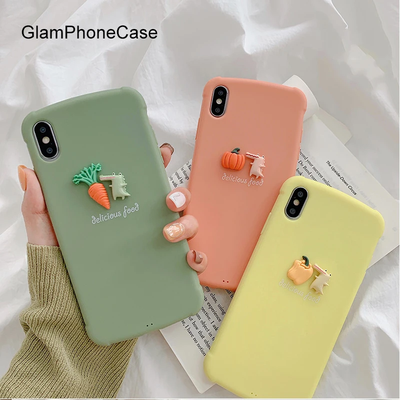 GlamPhoneCase стереоскопический чехол для телефона с морковкой и аллигатором iPhone X XS Max