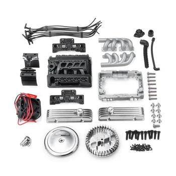 

AXSPEED Classic V8 F82 Fan Motor Simulated Radiator for TRX4 SCX10 D90 VS4 1/10 RC Crawler Car