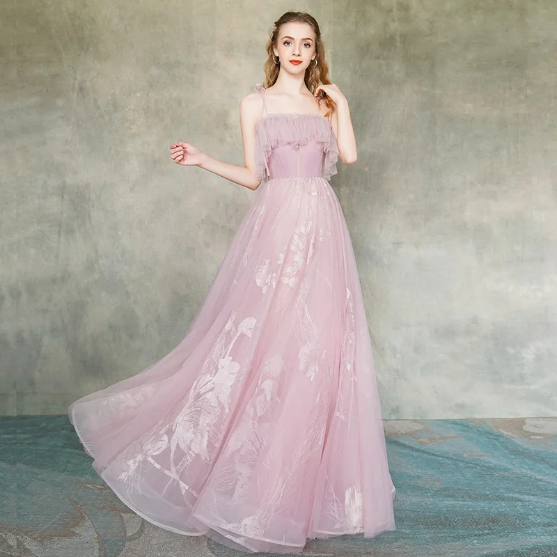 

2019 Wedding Celebrity Backless Spaghetti Strap Dress Sexy Women Sleeveless Bandage Pink Beach Style Party Dresses Wholesale