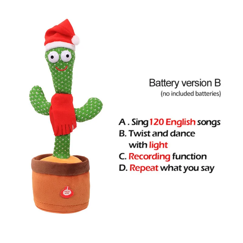 Lovely Talking Toy Dancing Cactus Doll Speak Talk Sound Record Repeat Toy Kawaii Cactus Toys Children Kids Education Toy Gift