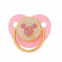 Chupete de lujo para bebés, sin BPA, diamantes de imitación, rosa, 2022 HS