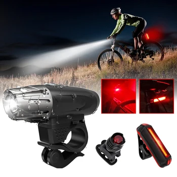 

Bicycle Front Lights USB 360 Degree Rotating Headlights Mountain Lights Outdoor Night Riding Glare Tail Light Riding Accessories