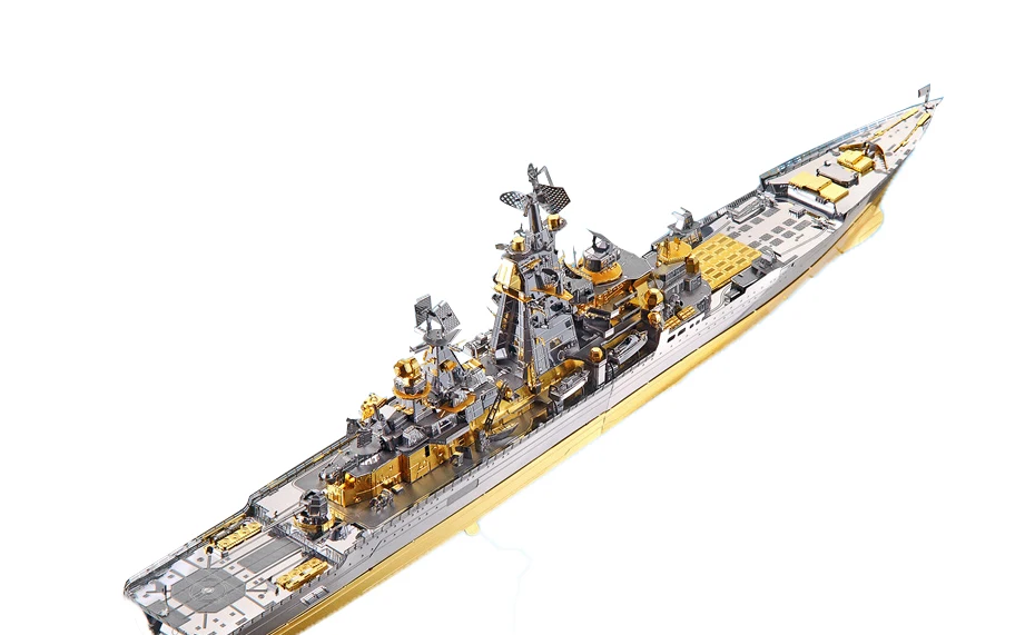 DIY 3D металлическая головоломка игрушка в сборке корабль модель русский Battlecruiser Pyotr великие Набор для обучения игрушки для детей