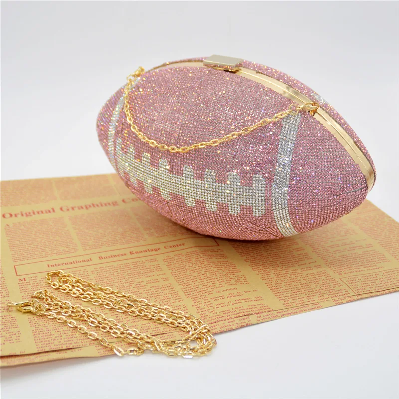 GFI™ Sparkling Diamond Football Shape Bag Gifts for idea