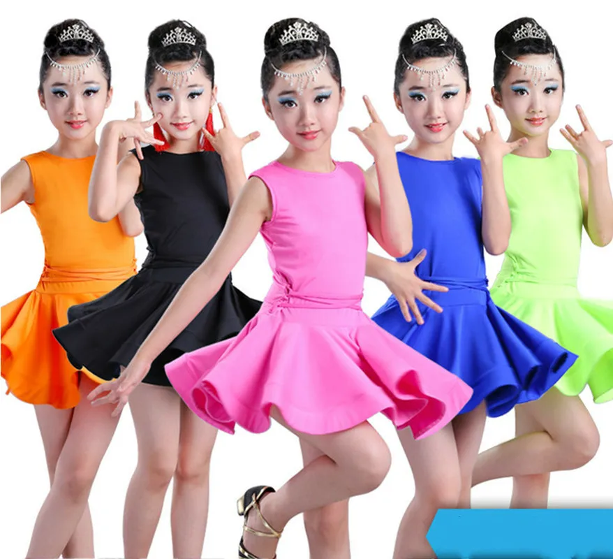 Children Latin Dance Dress for Stage Performance Girl Ballroom Competition Dresses Girls Salsa Tango Skirt Dancewear | Тематическая