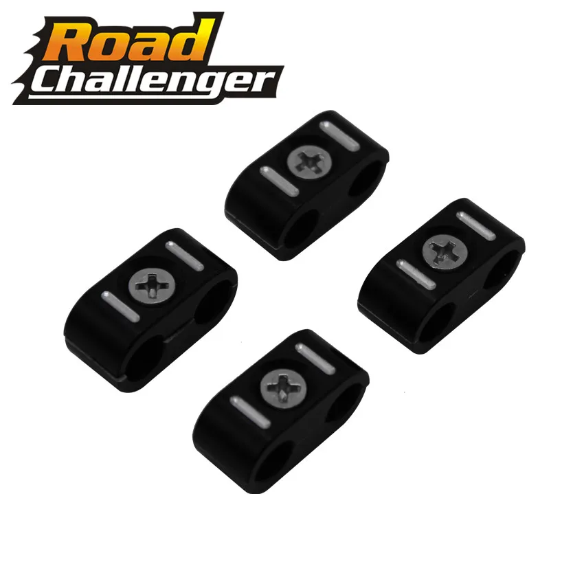 

Black Motorcycle Brake Throttle Cable Clips Clamps 4pcs For Harley For Honda For Yamaha For Kawasaki Universal