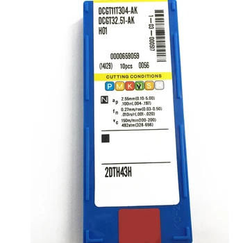 

10pc DCGT32.51-AK DCGT11T304-AK H01 CNC Aluminum Inserts Processing Non-ferrous
