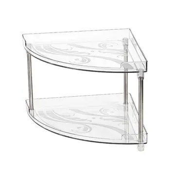 

2 Tier Bathroom Shelf Corner Rack Shower Shampoo Soap Cosmetic Storage Organizer Holder Kitchen Accessories