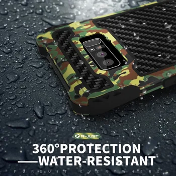 

Amira Powerful Metal Silicone Case for Samsung Note 8 Waterproof Cellphone Cover for Samsung Note 8 Tempered Glass Shell