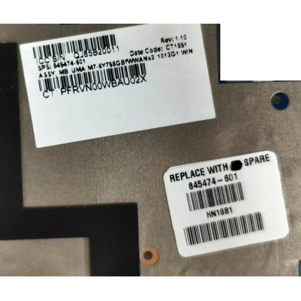 HP Elite X2 1012 G1 Laptop Motherboard 845474001 845474601 M76Y75