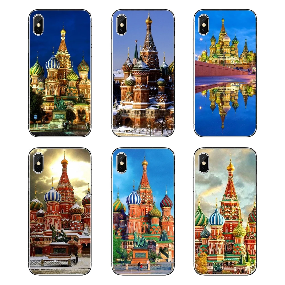 Soft Transparent Shell Covers City hdr Moscow Russia Kremlin For Samsung Galaxy A5 A6 A7 A8 A9 J4 J5 J7 J8 2017 2018 Plus Prime |