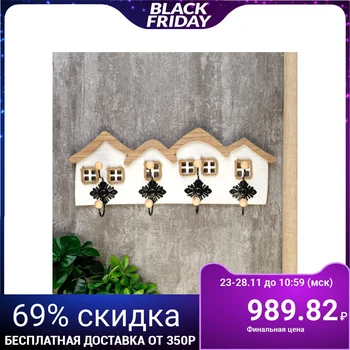 

Hooks decorative tree "houses" 20x7x48 cm 4768174