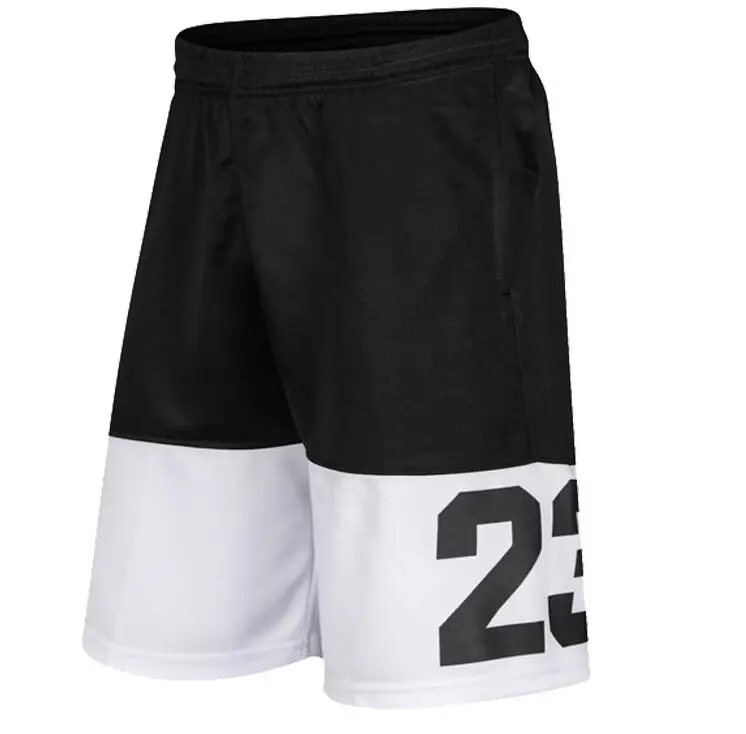 Professional Men Basketball Shorts Sets, Sport Gym Quick-Dry Throwback Tight Training Suit, Shorts Basketball Male Soccer Tights - Цвет: E Black White Shorts