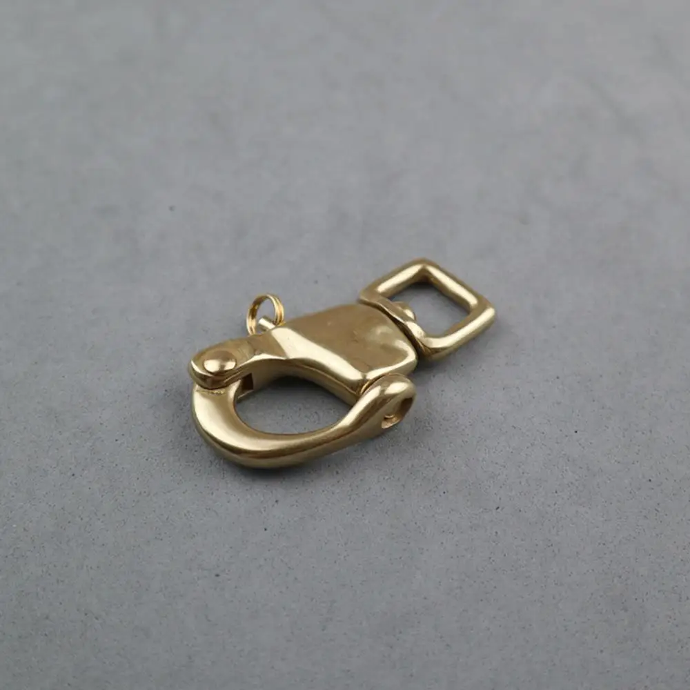 

DIY Johnleather Craft Hardware Solid Brass Navy Clasp Buckle Brass Color 19mm