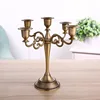 New Bronze Candelabra Metal 5-arms/3 arms Candle Holders Wedding Decoration Candlesticks Event Candle Stand Table Centerpiece ► Photo 3/6