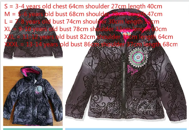 Хлопковое пальто из флока в стиле пэчворк для девочек - Цвет: 6 S M L XL XXL XXXL