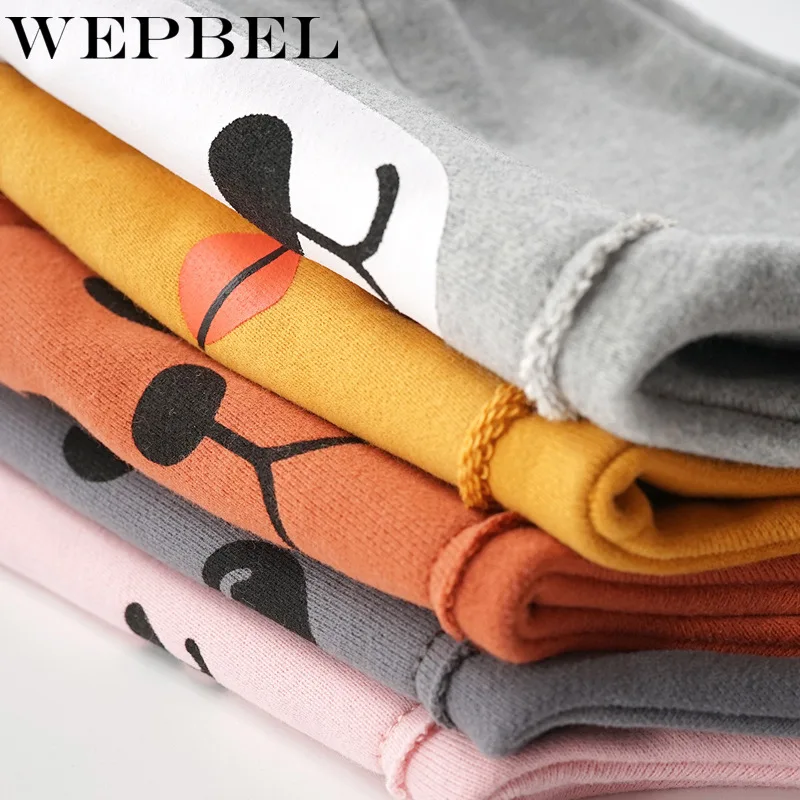 WEPBEL/детские штаны, милые штаны с рисунком для маленьких мальчиков и девочек, костюмы, длинные штаны-шаровары с рисунком для малышей