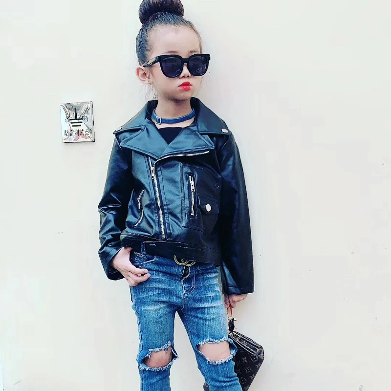 

Kids Leather Jackets Girls 2019 Spring Autumn Leather Jackets Kids Girls Coats and Motorcycle Jackets Toddler Boys Outerwear