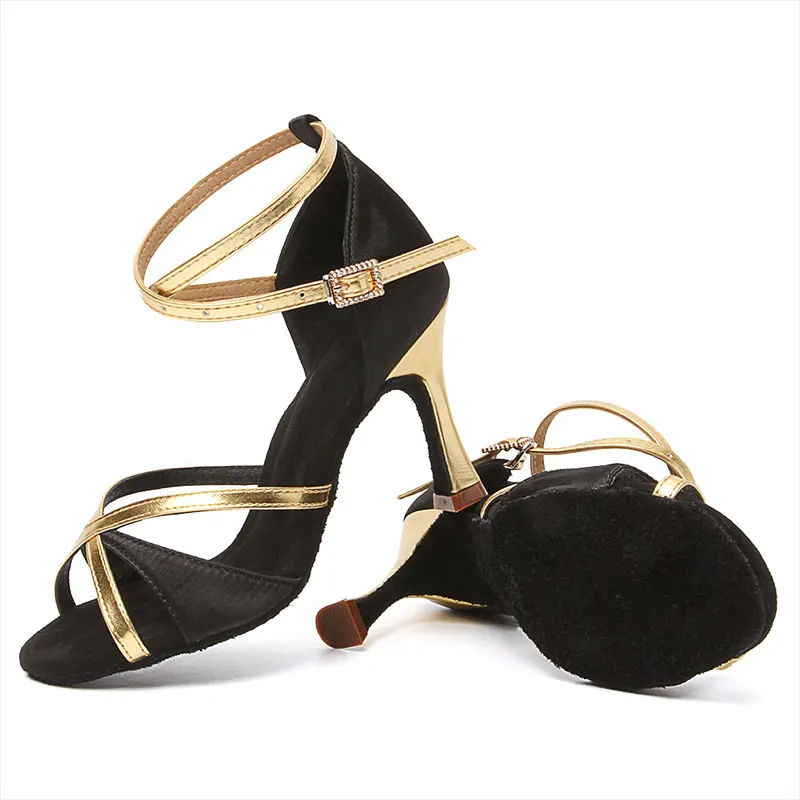 SWDZM Latin Dance Shoes Women Girls' Ballroom Tango Salsa Dancing Shoes For Ladies Soft Bottom High Heeled Sandals 5/7/8.5cm dance shoes