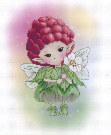 

MM Counted Cross Stitch Kit Raspberry Elf Handmade Needlework For Embroidery 14ct Cross Stitch