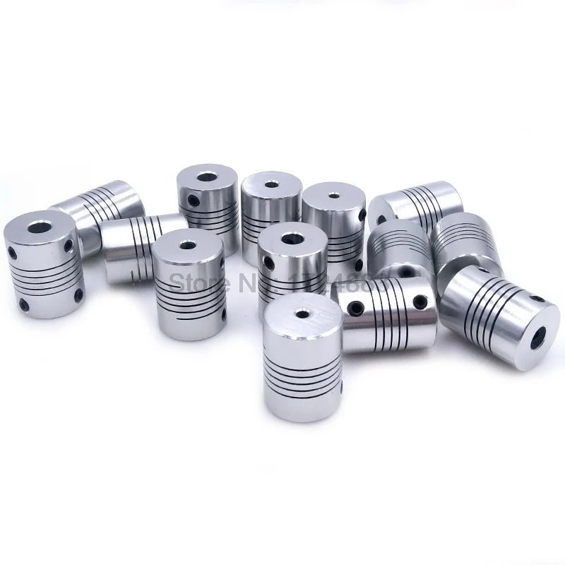 Flexible Coupling 5 8 6.35mm 8mm 10mm D19*L25 Aluminium Jaw Shaft CNC Stepper Motor Coupler Encoders Engraving Machine