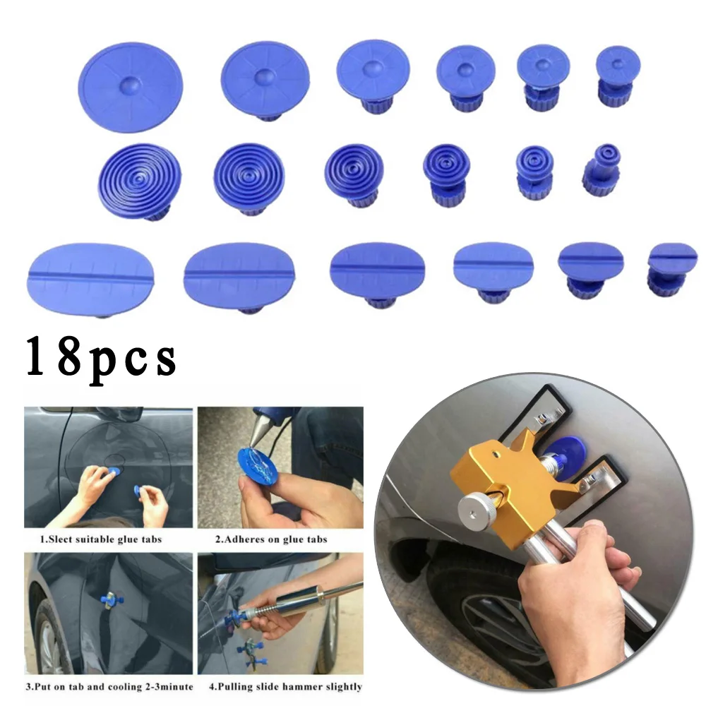 

18pcs Car Auto Blue Gasket Puller Taps Lifter Dent Damage Repair Removal Tools