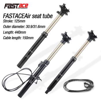 

FASTACE MTB Bike Height Adjustable Air Seatpost Dropper 30.9/31.6mm Internal Routing External Cable Remote Travel 125mm SeatTubu