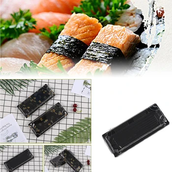 

50pcs Disposable Sushi Box Packaging Boxes Take Out Box Carry Out Box Fruit Cake Packing Boxes Container Rectangle Takeout Boxes