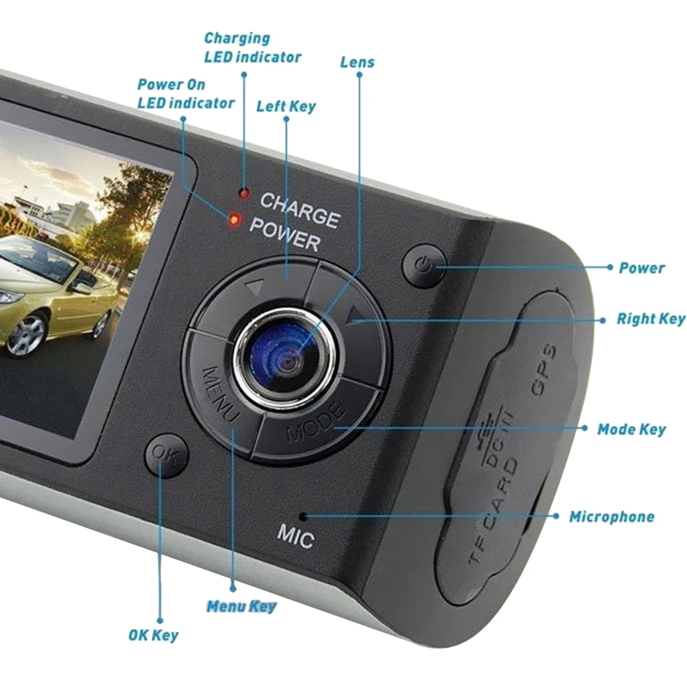 R300 gps двойной объектив датчик гравитации Автомобильный видеорегистратор Камера вождения видео рекордер видеорегистратор автомобильный carros интерьер Новые Горячие аксессуары