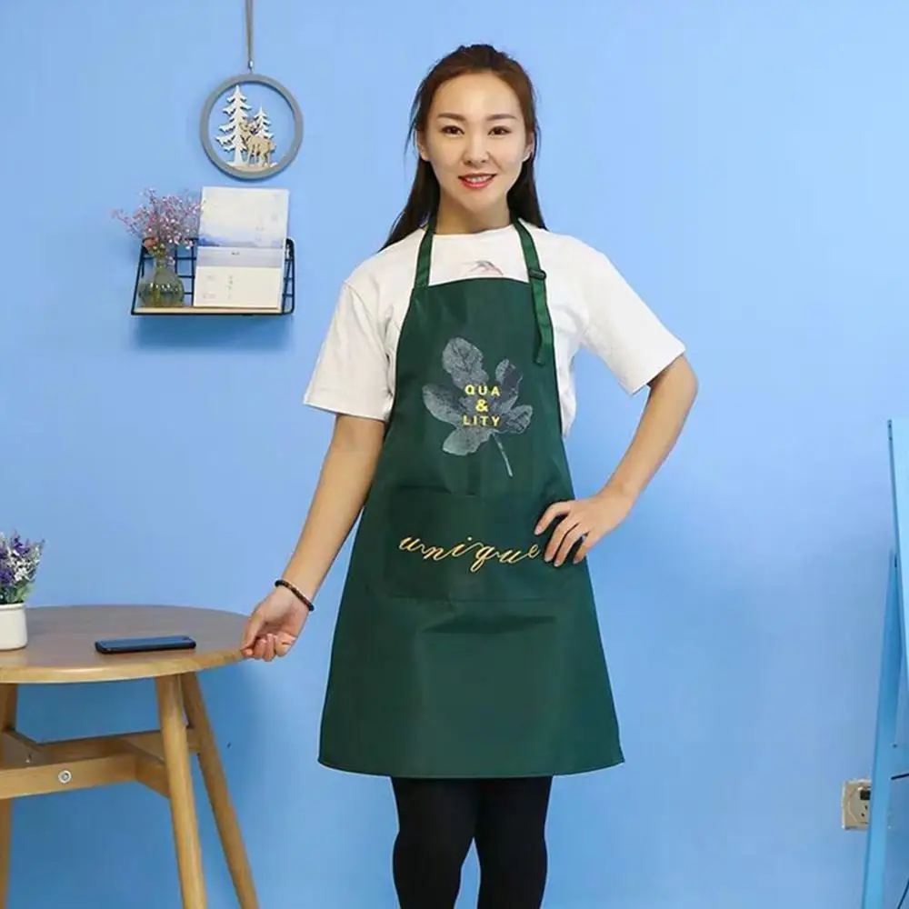 1Pcs Striped Waterproof Polyester Bib Apron Woman Adult Bibs Home Cooking Baking Coffee Shop Cleaning Aprons Kitchen Accessory