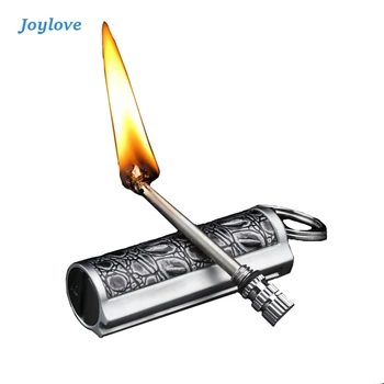 

JOYLOVE Matches Kerosene Lighter Portable Key Chain Ouddoor Fire Starter Mini Metal Waterproof