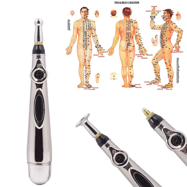 New!! Electronic Acupuncture Pen Electric Meridians Laser Therapy Heal  Massage Gun Meridian Energy Pen Pain Relief Tools