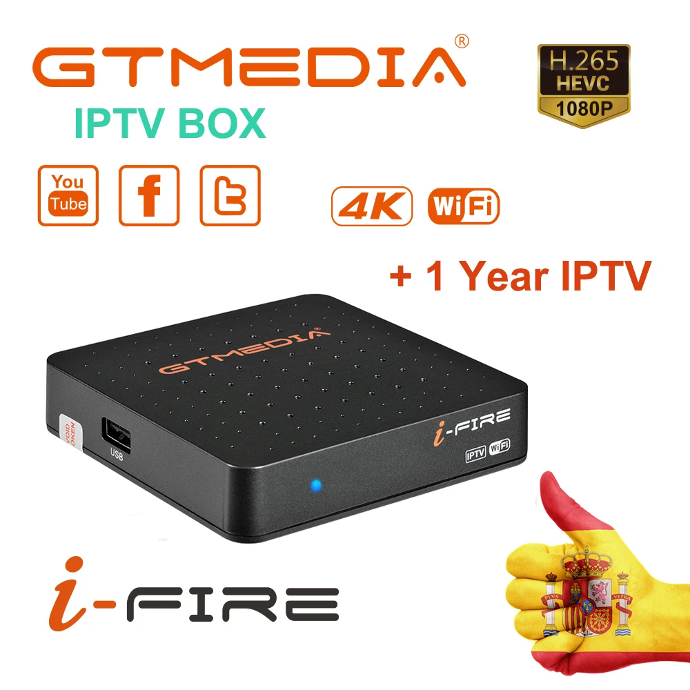 GTmedia iFire Box IP tv подписка французский арабский швейный голландский Европа Португалия Германия, Италия Великобритания H.265 IP tv m3u H.265 tv Box