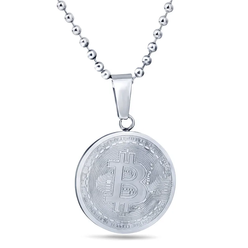 Titanium Steel Bitcoin Pendant 2