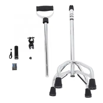 

Multi-Purpose Adjustable Aluminum Alloy Four Legged Stable Walking Cane Walking Stick For Elderly Cane