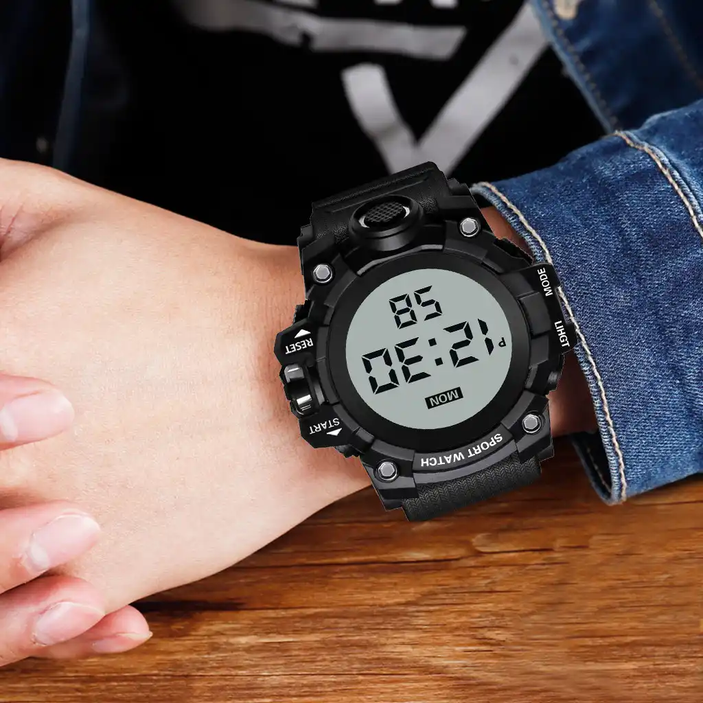 2019 mens digital led watch date sport men outdoor electronic