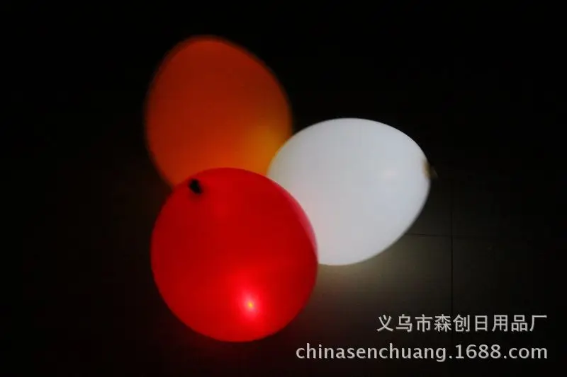 With LED Light Thick Balloon Night Light Shining Flash Balloon Birthday Party Decorative Colorful LED Balloon