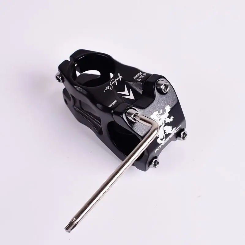 Bicycle Stem KRSEC mountain bike accessories Riser 3D forging 28.6*31.8*45MM ultralight short handle  Short 145g Red 0 degre