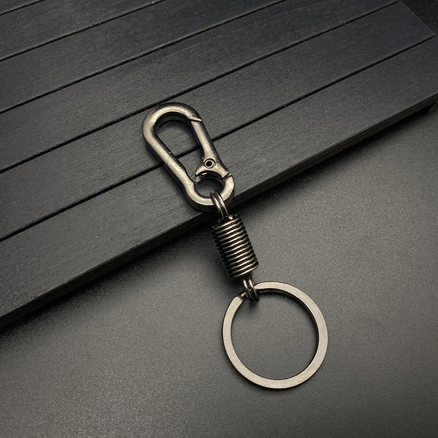 Keychain Climbing Hook Black Clasp Car Keychain Simple Strong Carabiner Shape Keychain Accessories Metal Vintage Key Chai
